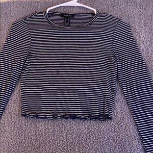 Publik long sleeve navy blue/white stripes